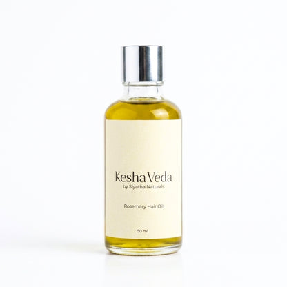 Kesha Veda Rosemary Hair Oil bottle on a white background
